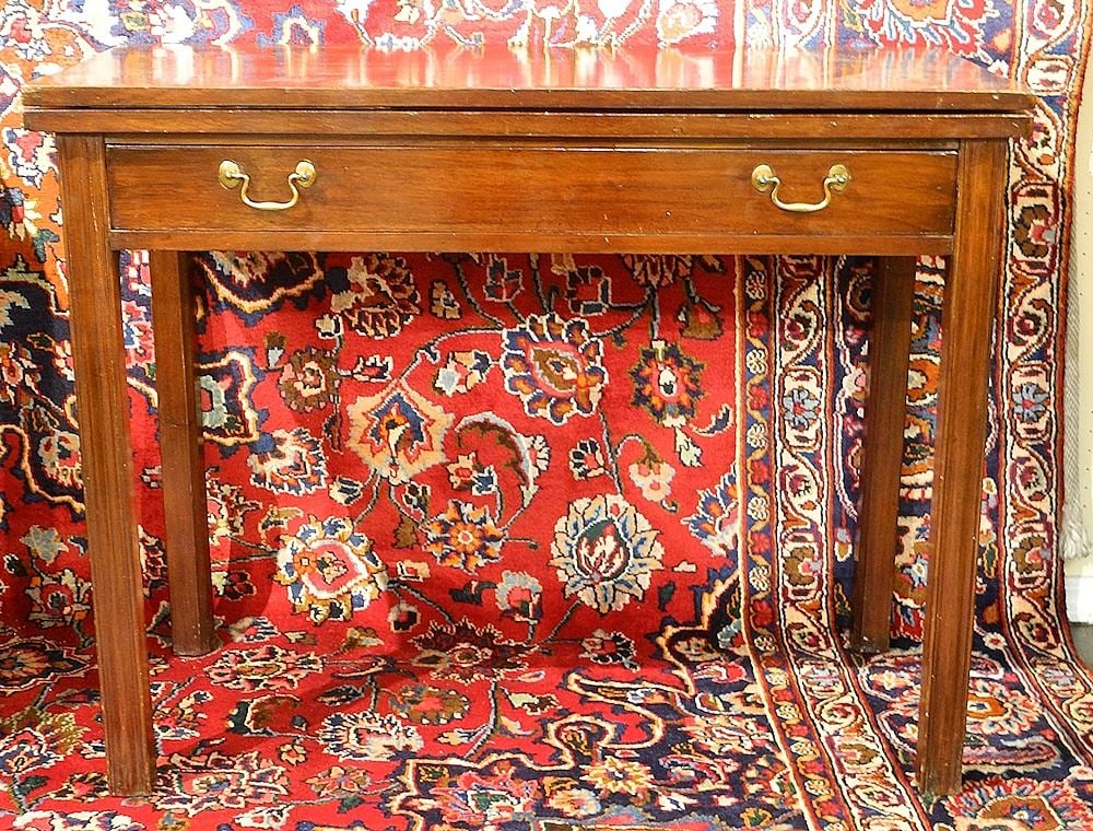 Mahogany Fold Over Card Table, 28" x 36 5/8" x 17". (1 of 5)