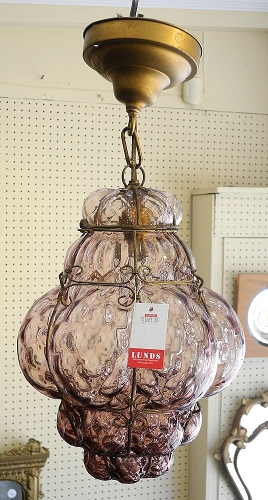 Amethyst Glass Porch Light, 21"h. (1 of 3)