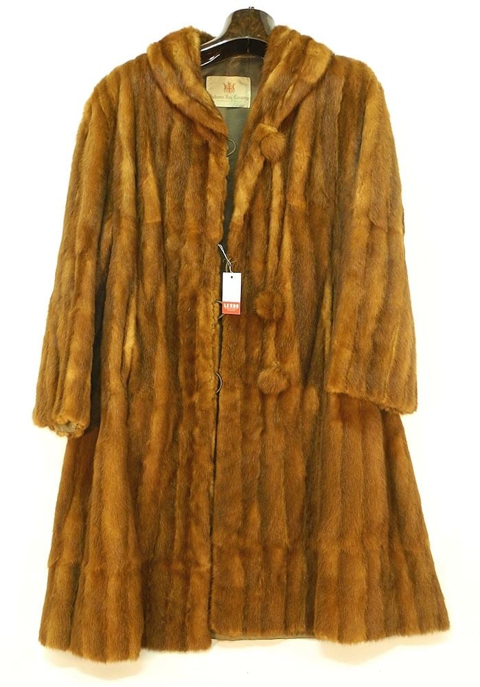 Hudsons Bay Co. 3/4 Length Fur Coat, Size Medium. (1 of 3)