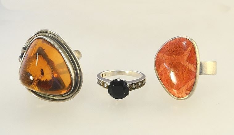 3 Silver Rings (2 marked), TW 21.29g (1 of 3)