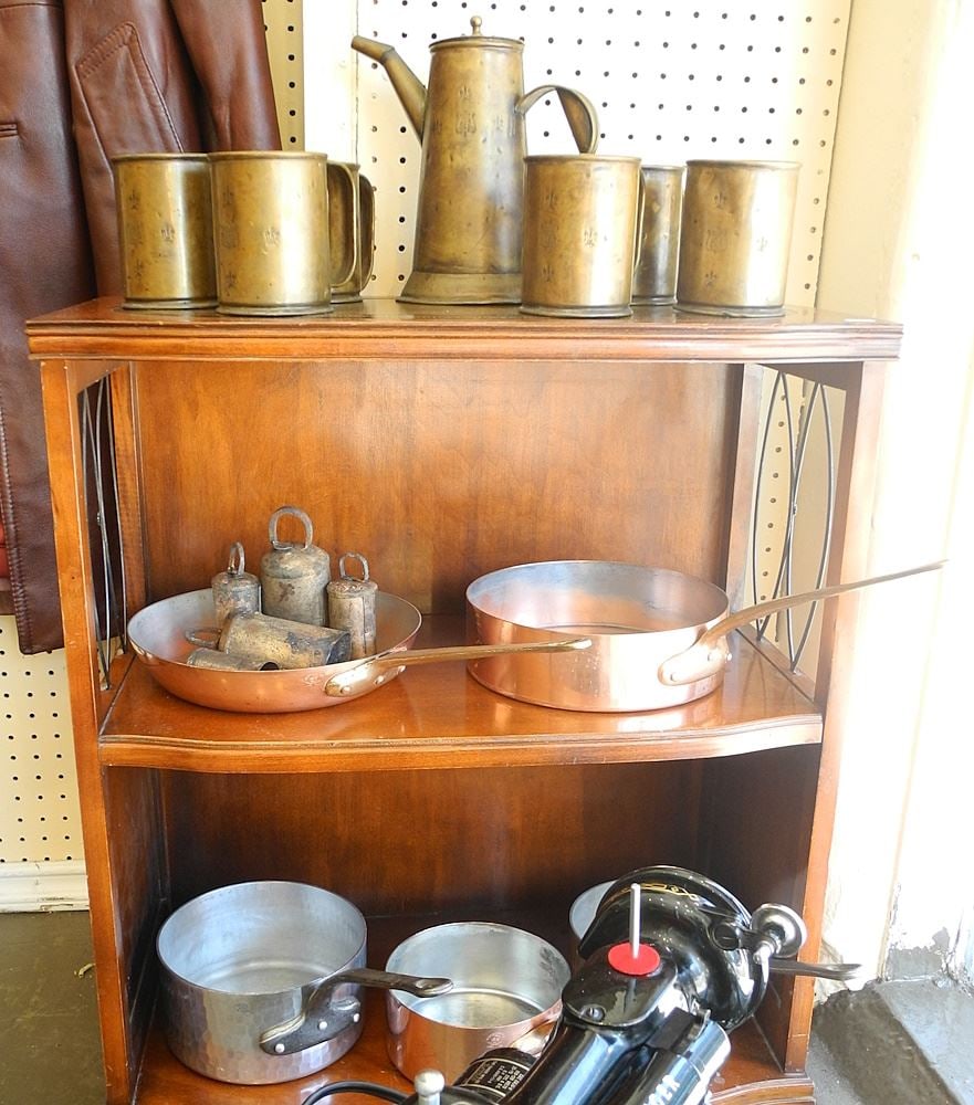 Collection of French Copper Pots / Italian Coffee Service / Swedish Bells. (1 of 3)