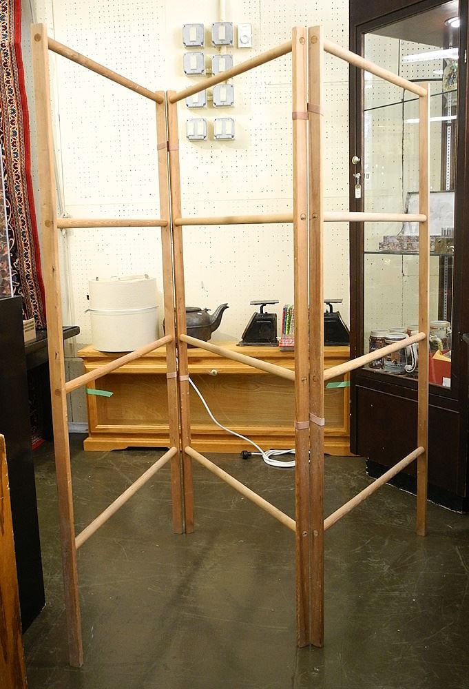 Vintage Pine Drying Rack, 60"h. (1 of 2)