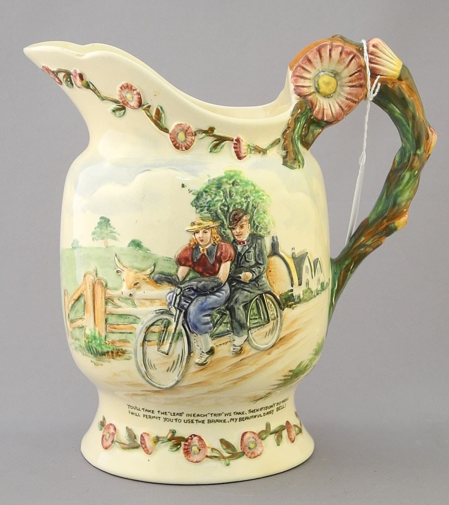 Crown Devon Fieldings "Daisy Bell" Musical Jug, 7 7/8"h. (1 of 3)