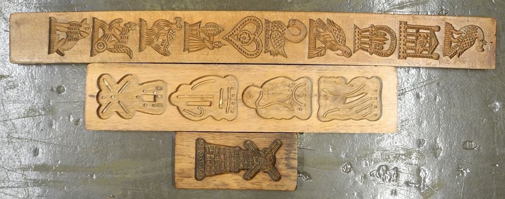 3 Dutch Speculaas Cookie Molds. (1 of 1)