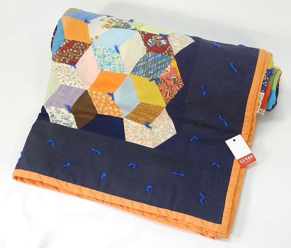 Antique Quilt Approximately 76" x 50".: Antique Quilt Approximately 76" x 50".
