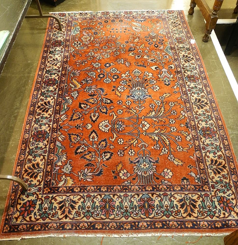 Asian Carpet Approximately 4'10" x 7'6". (1 of 3)