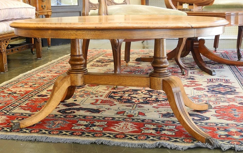 Mid 19th C. Walnut Table Crafted From Niagara Falls Log, 35 1/4" (see bottom). (1 of 2)