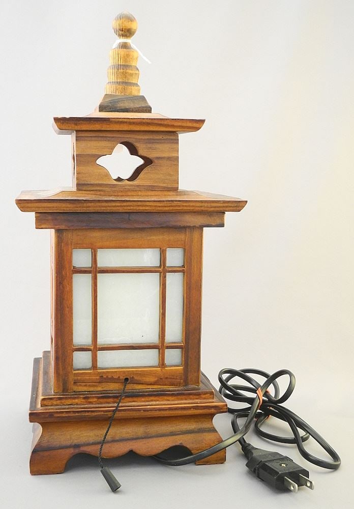 Japanese Temple Form Lamp, 14"h.: Japanese Temple Form Lamp, 14"h.
