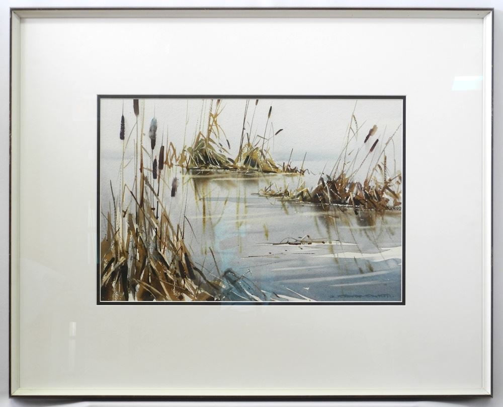 Watercolour signed B. (Brian) Travers-Smith, 12 3/4" x 19 1/4", "Muskrat Ramble", 1971.: Watercolour signed B. (Brian) Travers-Smith, 12 3/4" x 19 1/4", "Muskrat Ramble", 1971.