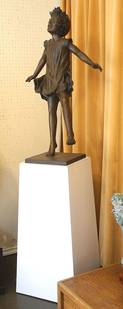 Bronze Sculpture signed Dennis Smith 89', 39"h, "Young Girl". (1 of 10)