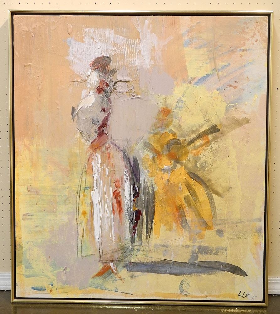 Acrylic on Canvas signed Verso Sheila Luck, 36 3/4" x 32 1/4", "Andalusian Dancer (after: Acrylic on Canvas signed Verso Sheila Luck, 36 3/4" x 32 1/4", "Andalusian Dancer (after