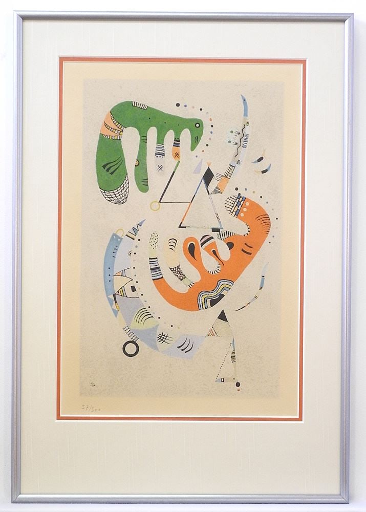 Lithograph After Wassily Kandinsky, 14 1/2" x 9 3/4", "Composition II", #57/300. (1 of 3)