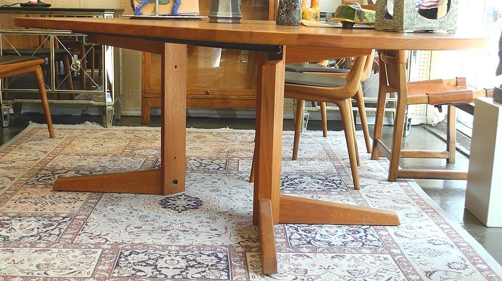 Danish Modern Teak Extension Dining Table, 99" Extended. (1 of 6)
