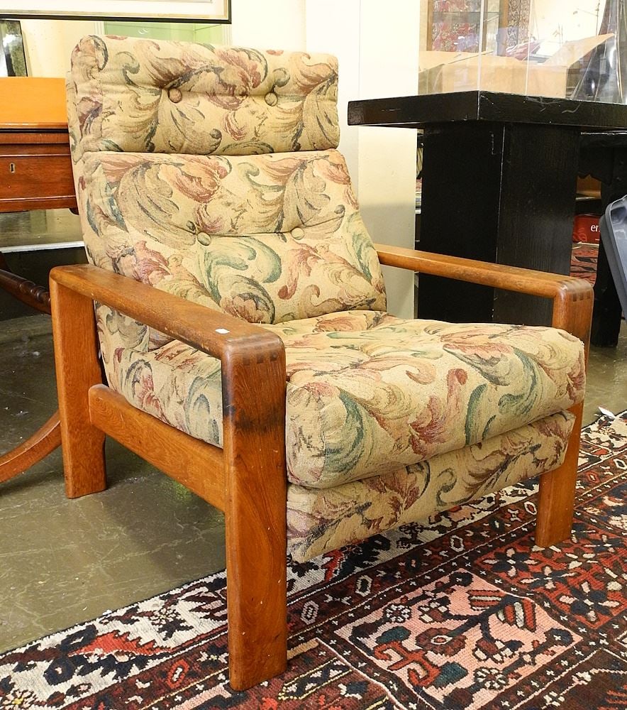 Teak Finger Jointed Open Armchair.: Teak Finger Jointed Open Armchair.