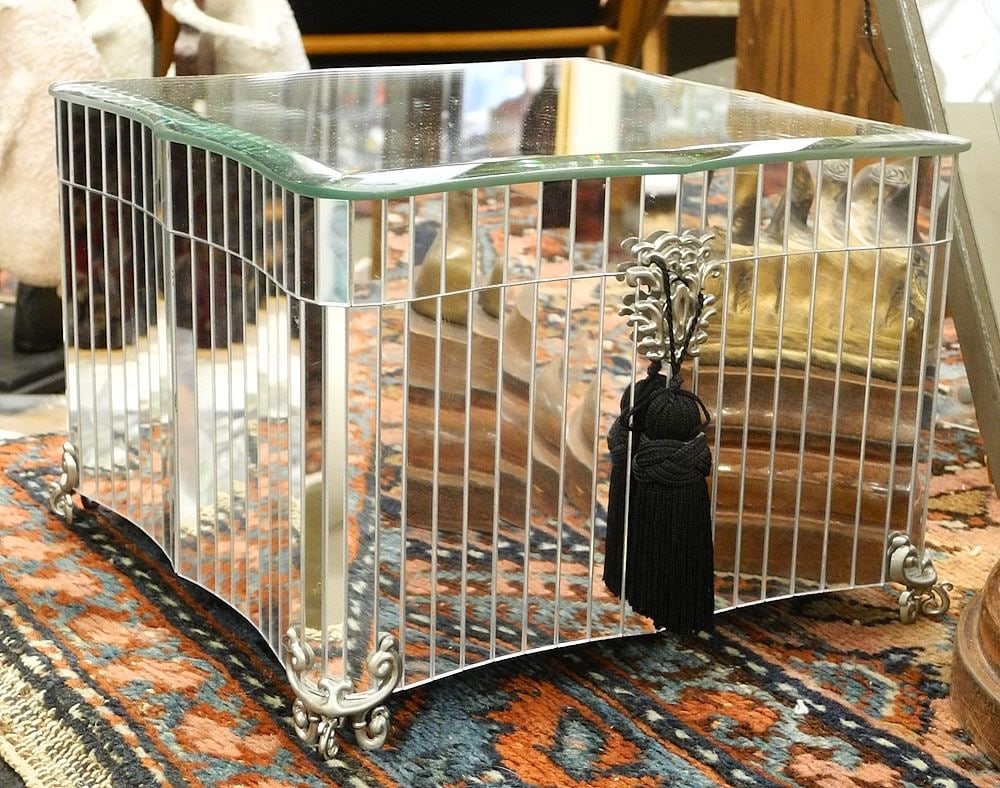 Bombay Co. Mirrored Jewelry Box, 6 7/8"h. (1 of 2)