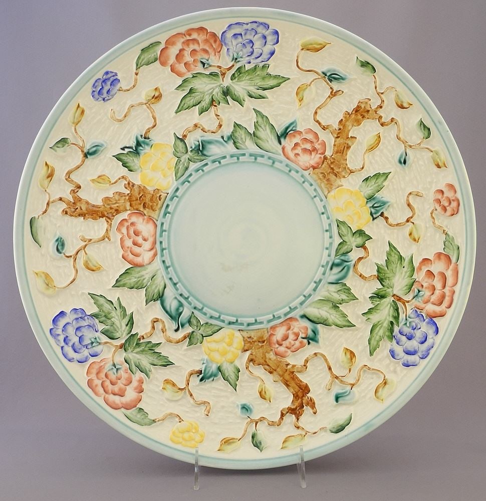 H.J. Wood "Indian Tree" Charger, 16 1/4" Diameter.: H.J. Wood "Indian Tree" Charger, 16 1/4" Diameter.