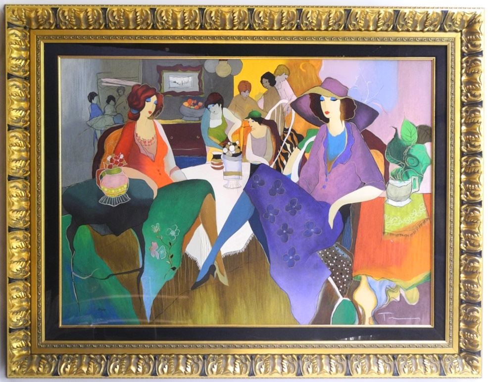 Limited Edition Print After Isaac Tarkay, 26 1/2" x 37", "Fancy Evening" #82/450. (1 of 3)