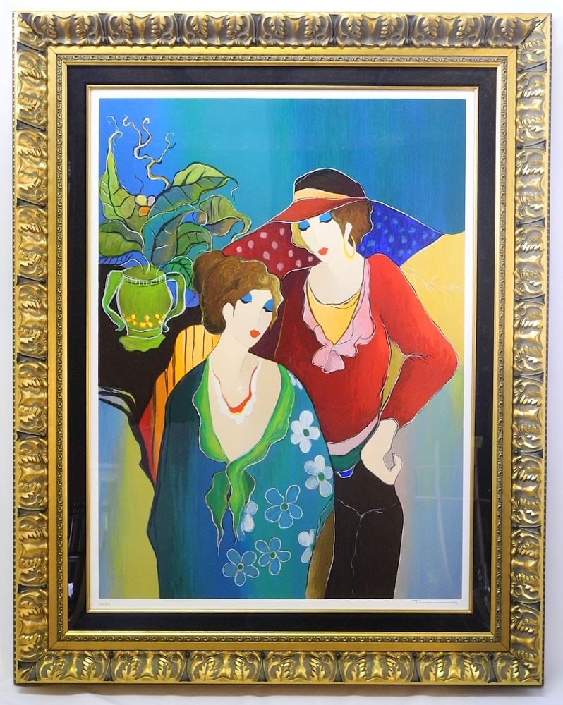Limited Edition Print After Isaac Tarkay, 34 3/4" x 25 3/8", "Barbara & Clare" #389/450. (1 of 3)
