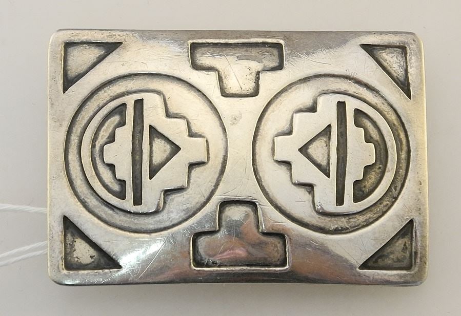 Zuni Silver Buckle, 2 3/8"w, 23.2g.: Zuni Silver Buckle, 2 3/8"w, 23.2g.