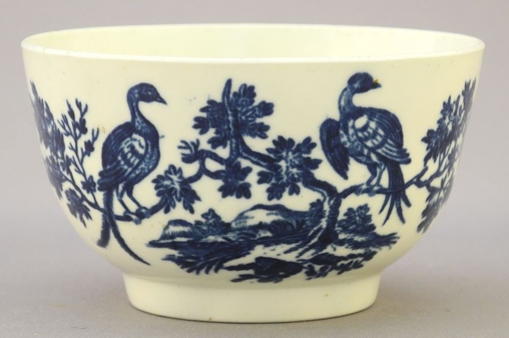 18th C. Worcester Tea Bowl, 3 1/2" Diameter. (1 of 4)