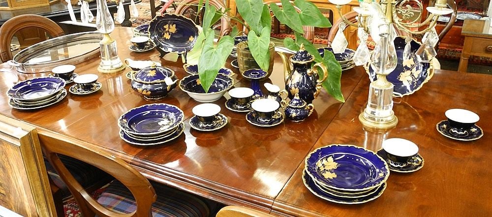 Collection of Waldershof Bavaria "Echt Cobalt" Dinner China. (1 of 6)