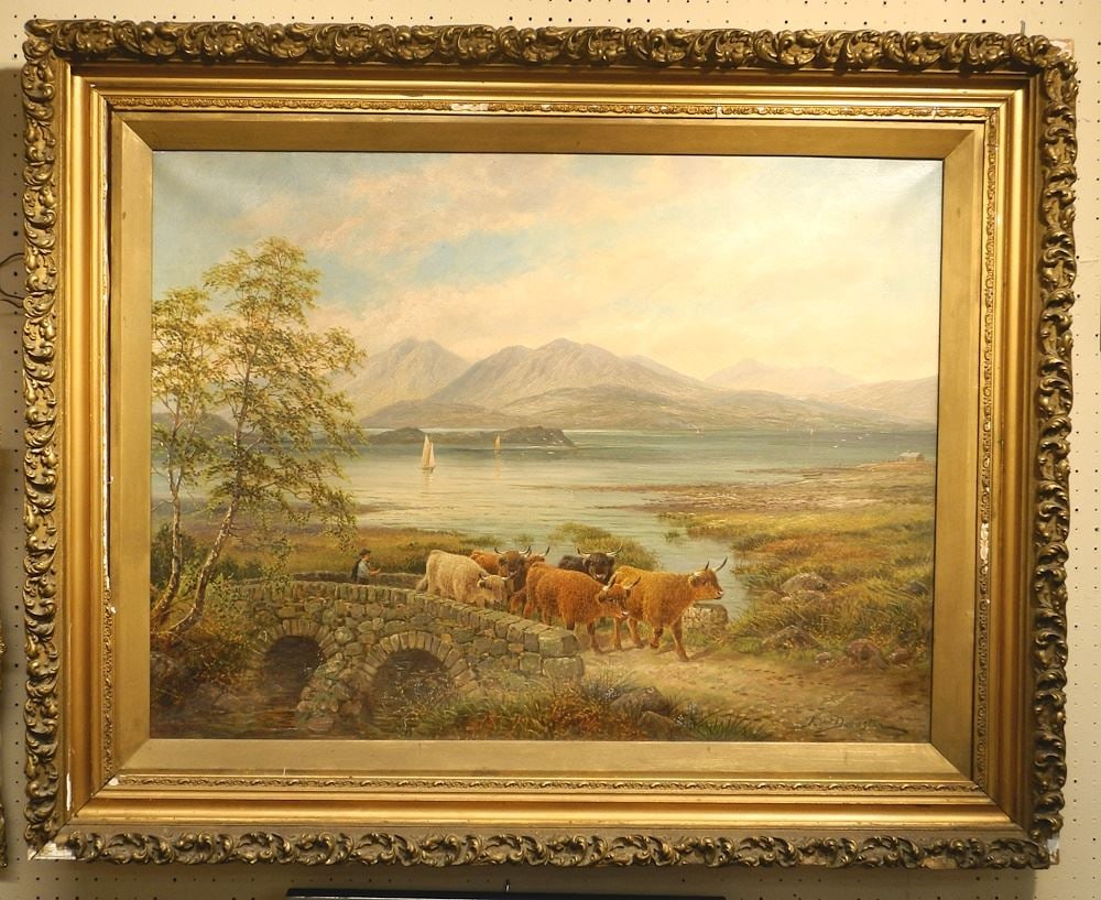 Oil on Canvas signed Albert Dunington, 30" x 40", "The Skeires From Ranman Head",frame no (1 of 5)