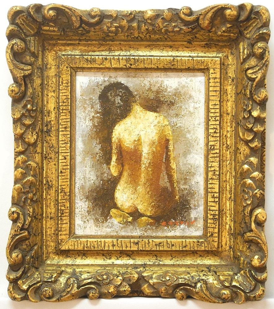 Oil on Board signed Edward Barton, 10" x 8", "Repose". (1 of 4)