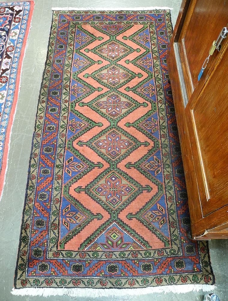 Hand Knotted Persian Carpet Approximately 6'4" x 3'1".: Hand Knotted Persian Carpet Approximately 6'4" x 3'1".