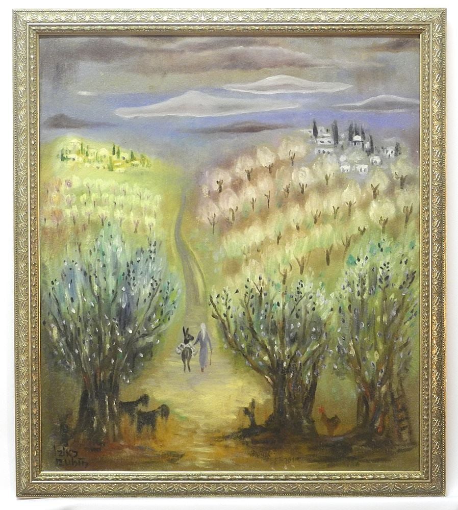 Oil on Canvas signed Reuven Rubin, 23" x 20", "Path in Galilee". (1 of 11)