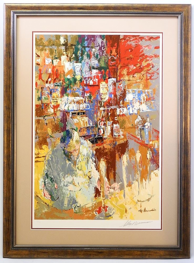 Serigraph signed Leroy Neiman, 34 1/2" x 47", "Grenadier Bar" #50/150. (1 of 8)