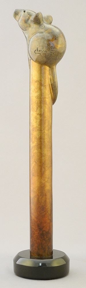 Bronze Sculpture signed (Tim) Cherry , 10 1/2"h, "House Mouse" AP/75. (1 of 8)