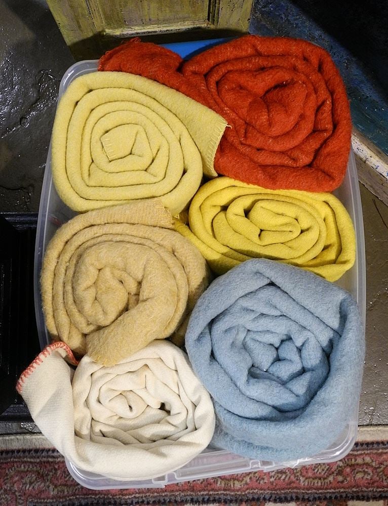 Collection of 6 Various Dutch Wool Blankets.: Collection of 6 Various Dutch Wool Blankets.
