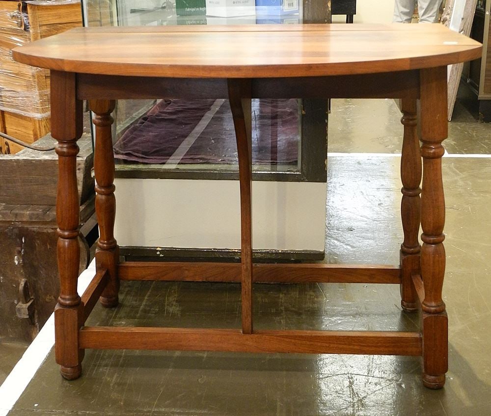 Vintage Walnut Single Drop Side Table, 25 1/4"h. (1 of 2)