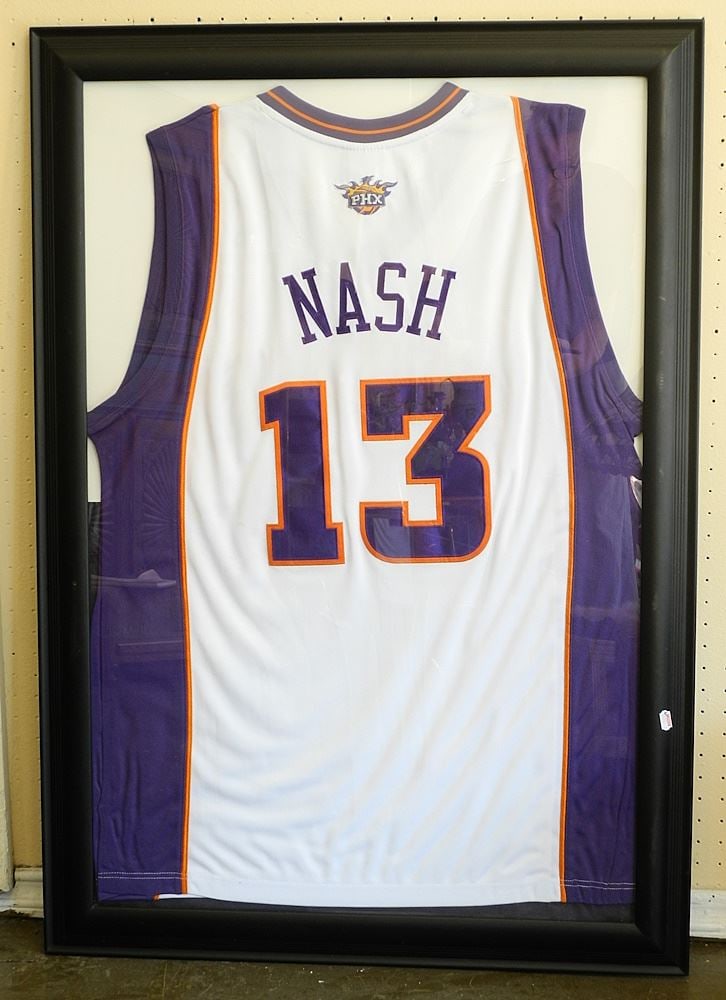 Signed Steve Nash Phoenix Suns Jersey, framed. (1 of 1)