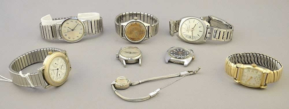 Lot of Watches & Watch Faces: Gruen / Longines etc.: Lot of Watches & Watch Faces: Gruen / Longines etc.