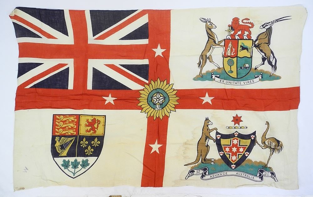 British Empire Commonwealth Flag, 25 x 40" (as found). (1 of 2)