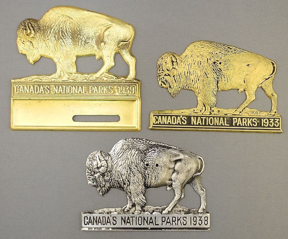 3 Canada's National Parks Badges: 1933 / 1938 / 1939, 4 1/8"w. (1 of 1)