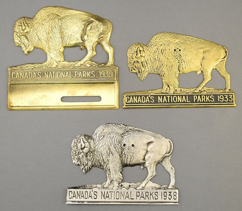 3 Canada's National Parks Badges: 1933 / 1938 / 1939, 4 1/8"w. (1 of 1)
