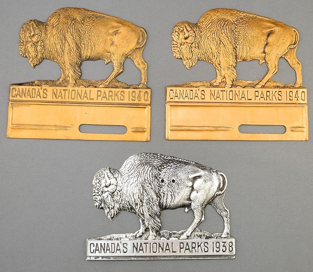 3 Canada's National Parks Badges: 1938 / 1940 (2), 4 1/8"w. (1 of 1)