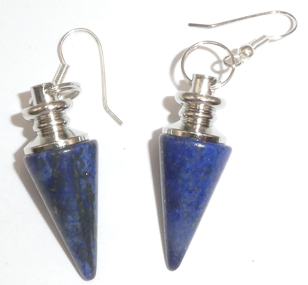 Pair of Japanese Mother of Pearl Earrings & Pair of Lapis Lazuli "Heaven Drop" Earrings. (1 of 3)