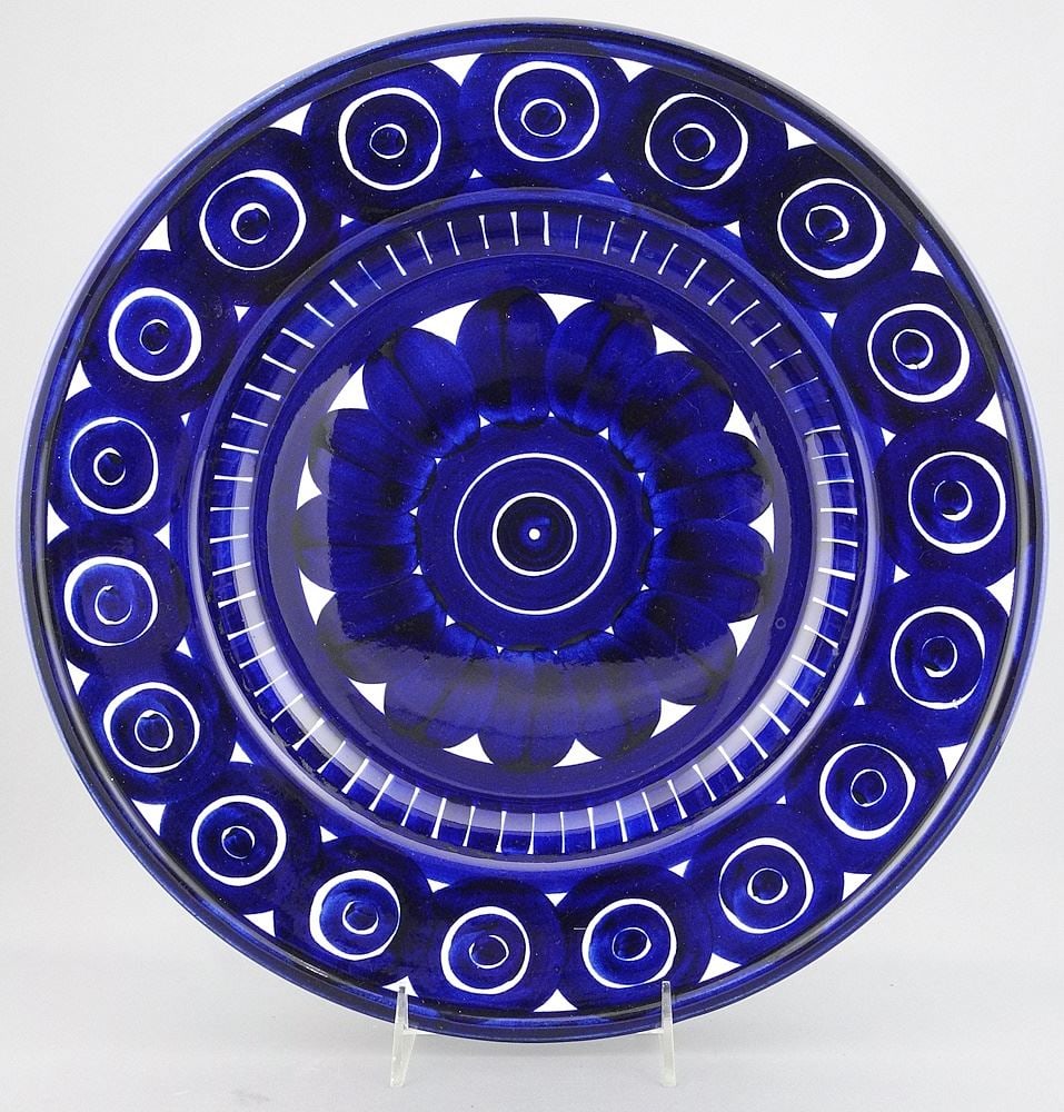 Arabia Finland "Valencia" Round Platter, Ulla Procope, 14 1/8" Diam.: Arabia Finland "Valencia" Round Platter, Ulla Procope, 14 1/8" Diam.