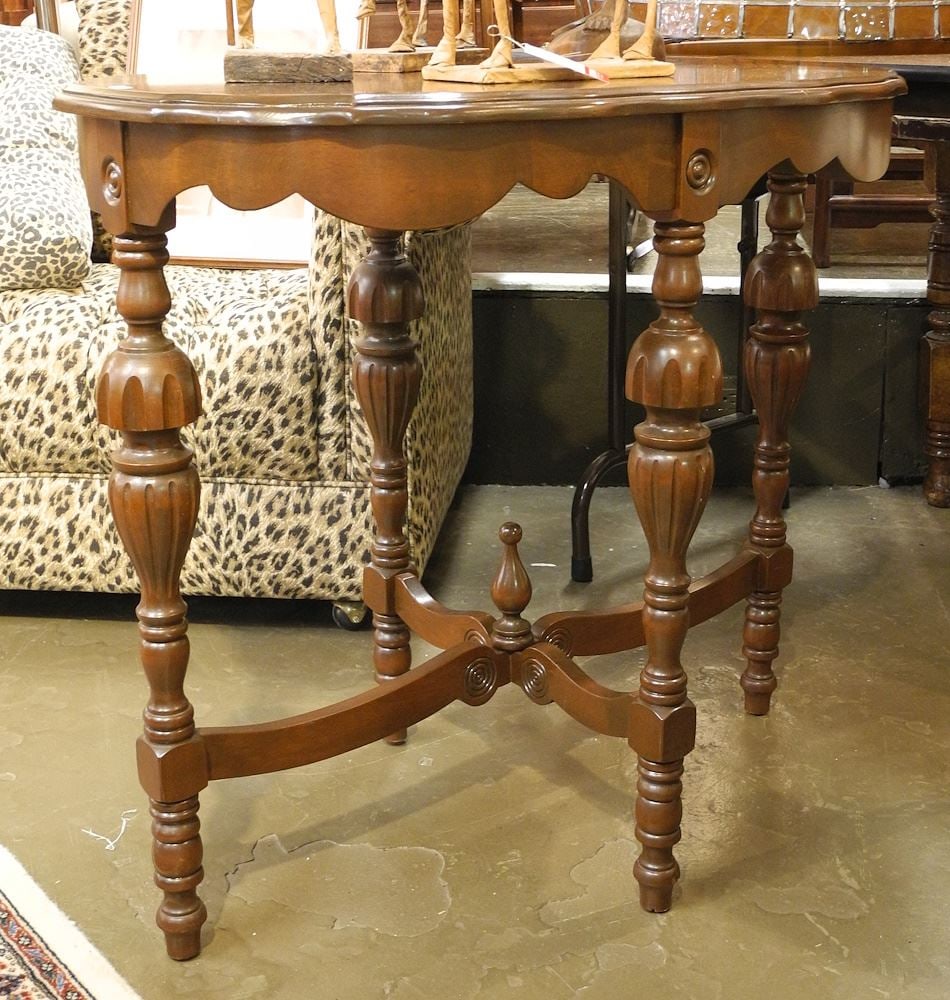 Walnut Occasional Table, 29 1/4"h. (1 of 2)