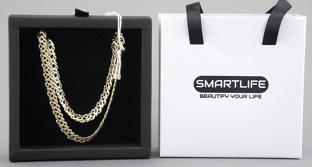 18K Gold Plated Cuban Link Necklace, 19.5"L.: 18K Gold Plated Cuban Link Necklace, 19.5"L.