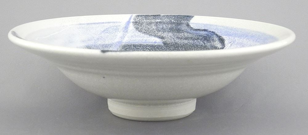 Porcelain Footed Bowl signed (Walter) Dexter, 8 3/4" Diameter. (1 of 3)