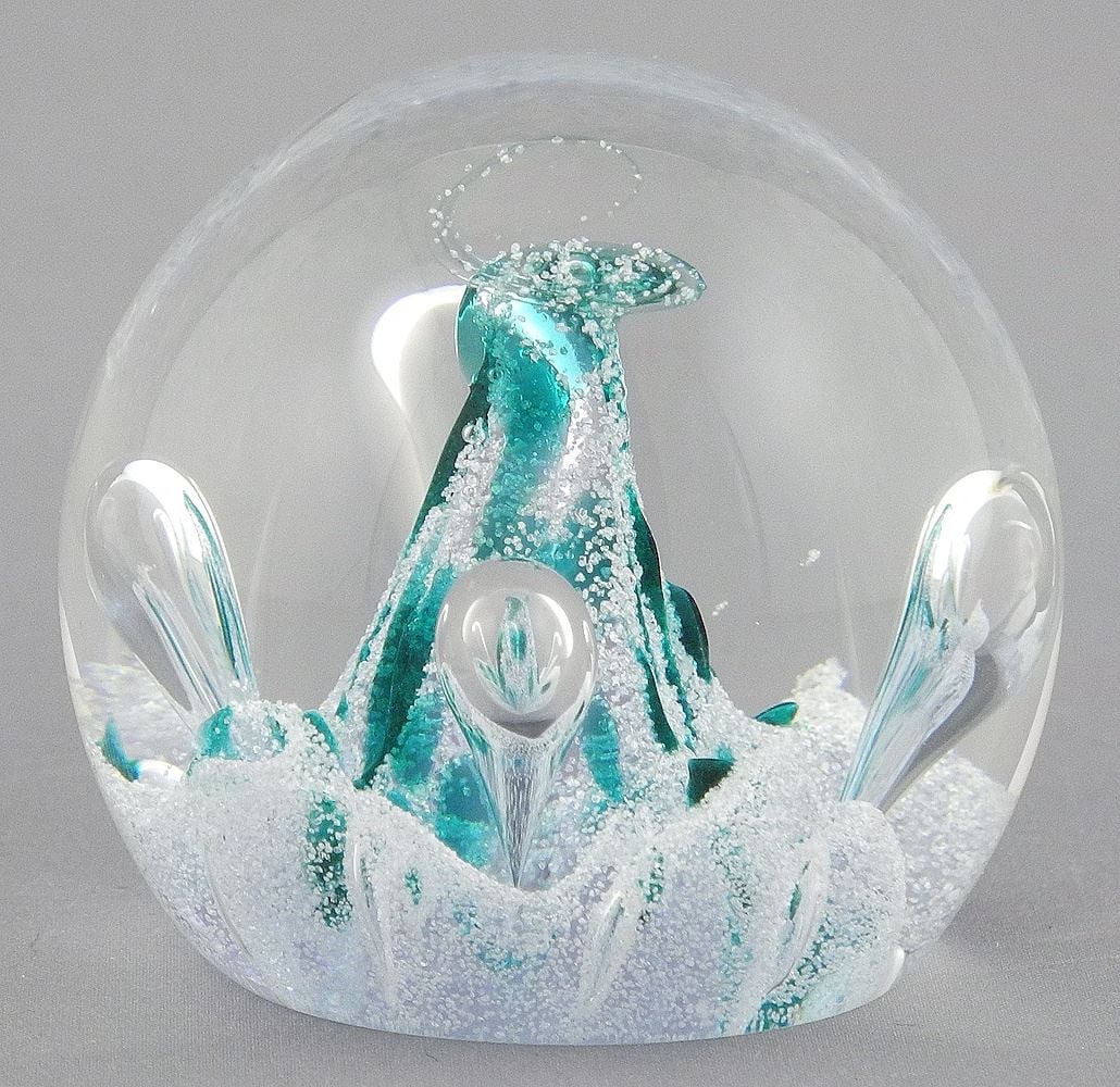 Caithness "Miniature Flower" Paperweight, 2"h. (1 of 2)