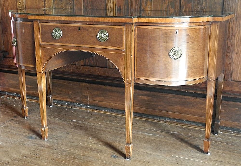 Georgian Inlaid Mahogany Sideboard, 68" x 31" x 37 1/4". (1 of 7)