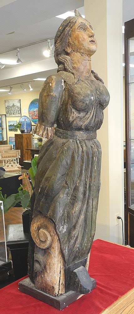 Ships Masthead Figure, 59 1/2" x 14 1/2" x 18 1/2". (1 of 8)