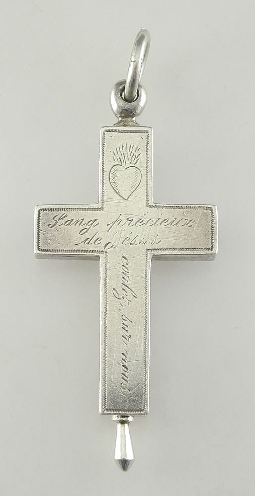 Quebec Silver Reliquary Marked LA, 3 1/2"h, 43g. (1 of 9)