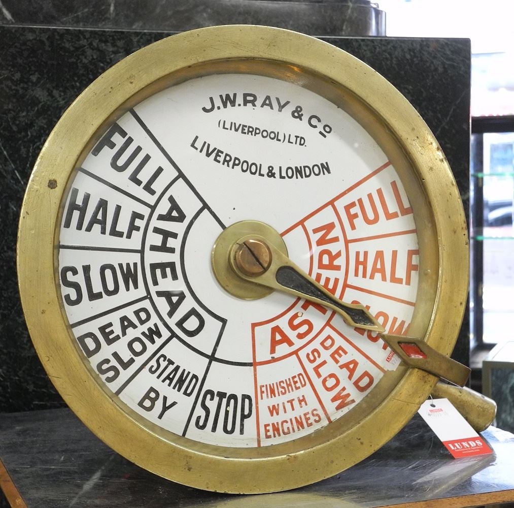 J.W. Ray & Co. Liverpool / & London Ships Telegraph, 13 1/4" Diameter. (1 of 5)