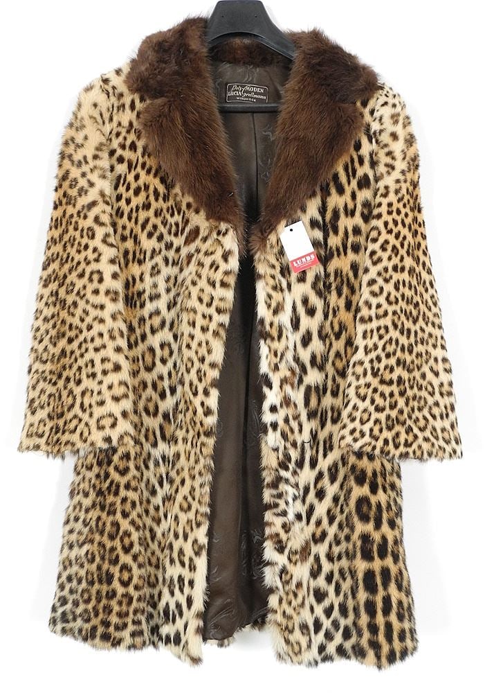 Vintage Lucia Grellman Windhock Pelz Modern Leopard Fur Coat, NO EXPORT. (1 of 8)